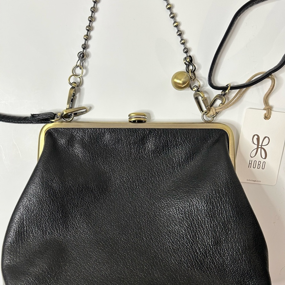 Hobo Amelia Crossbody Micrograin Leather Black NWT - Picture 7 of 13